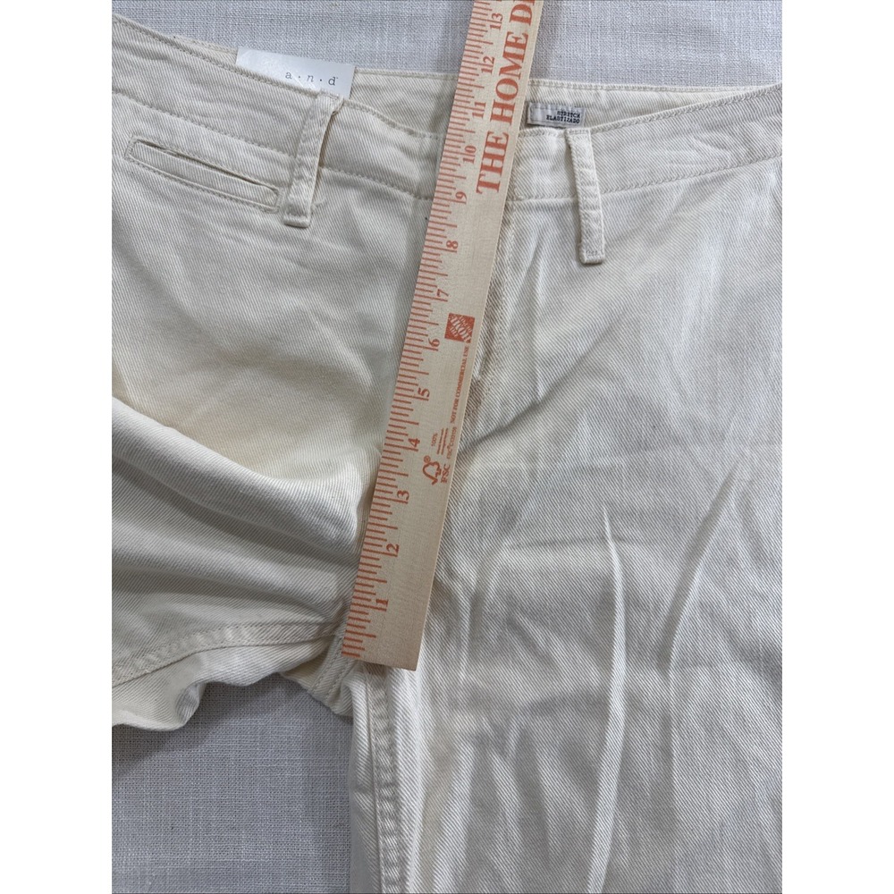 A New Day Pants Womens 6 Cream Wide Leg Crop Relaxed Baggy Minimalist - Picture 8 of 12